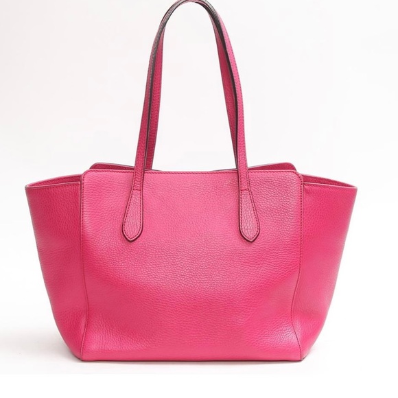 Gucci Swing 354408 Leather Tote Bag Pink - Picture 6 of 10